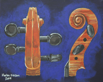 Violin Scroll Back